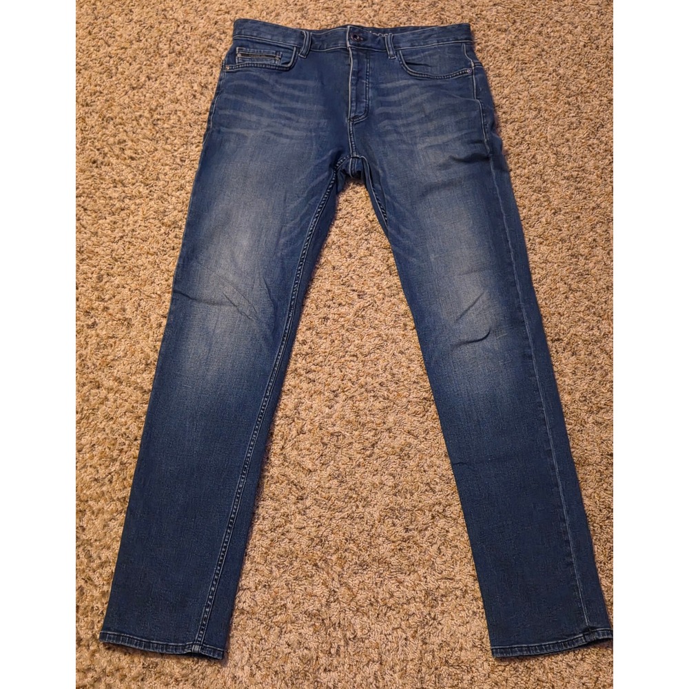 Calvin Klein Skinny Jeans Men's Size 34x34 Blue Button Fly